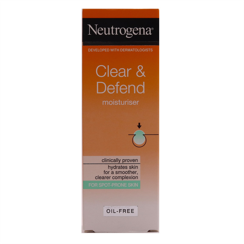 کرم مرطوب کننده نوتروژینا مدل Clear & Defend حجم 50 میلی لیتر
