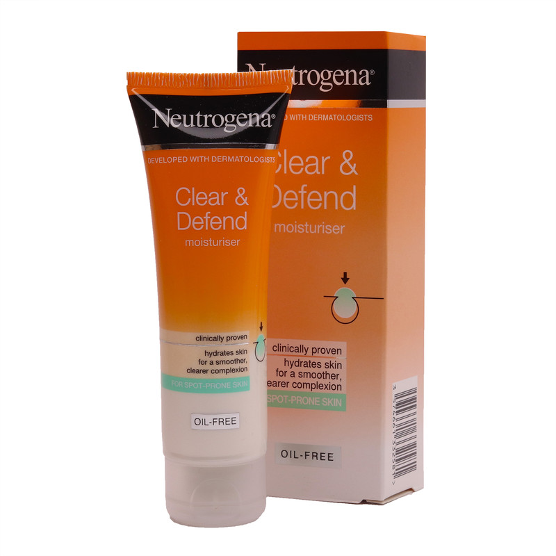 کرم مرطوب کننده نوتروژینا مدل Clear & Defend حجم 50 میلی لیتر