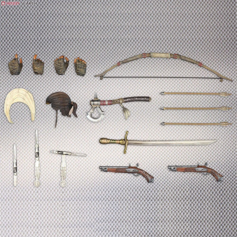اکشن فیگور پلی آرت مدل اساسین سری Connor Kenway مجموعه 19 عددی