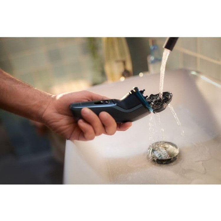 ماشین اصلاح موی صورت فیلیپس مدل S3144 با تیغه استیل ضد زنگ، اصلاح چرخشی، قابلیت استفاده تر و خشک، ضد آب، شارژ سریع 5 دقیقهای، شارژ کامل 60 دقیقه، طراحی ارگونومیک و خط زن