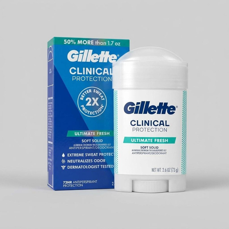 استیک دئودورانت مردانه ژیلت مدل CLINICAL ULTIMATE FRESH حجم 48 گرم