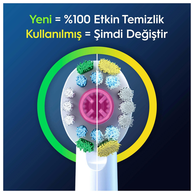 سری یدک مسواک برقی اورال-بی مدل PRO 3D White بسته 2 عددی