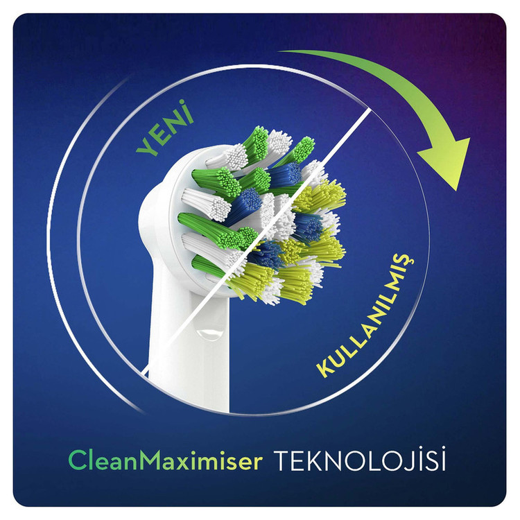 سری یدک مسواک برقی اورال-بی مدل Cross Action Clean Maximiser بسته 4 عددی
