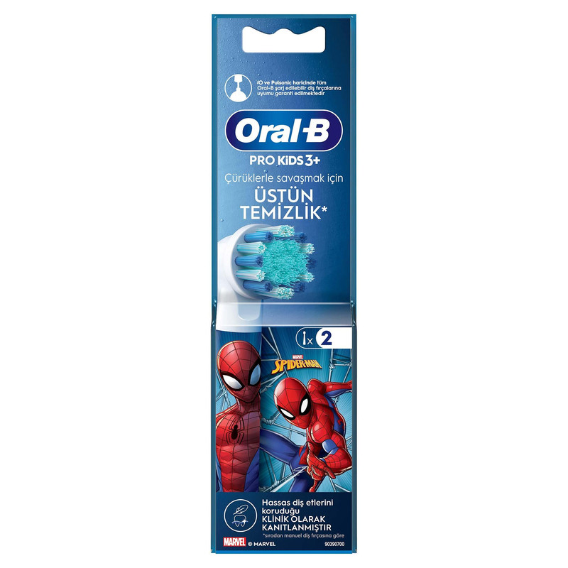 سری یدک مسواک برقی اورال-بی مدل Spider-Man Pro بسته 2 عددی