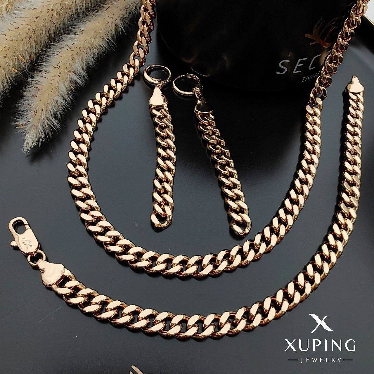 ست دستبند کورب کد2950و زنجیر کورب کد349 از برند معروف ژوپینگ طرح طلا با آبکاری طلا
