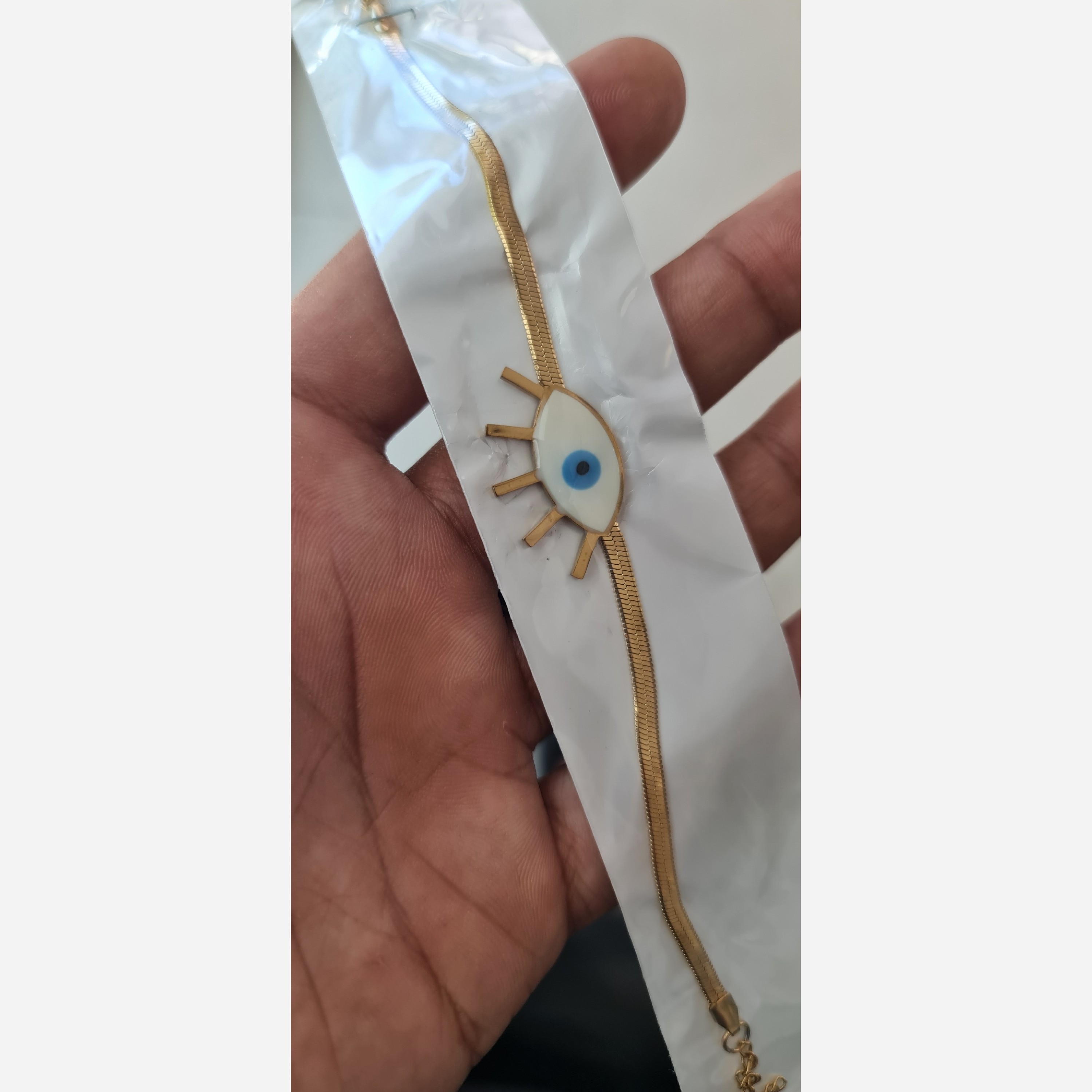 دستبند چشم نظر استیل زنانه2