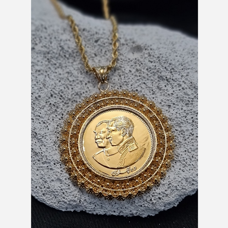 گردنبند اُنس طرح طلا مردانه