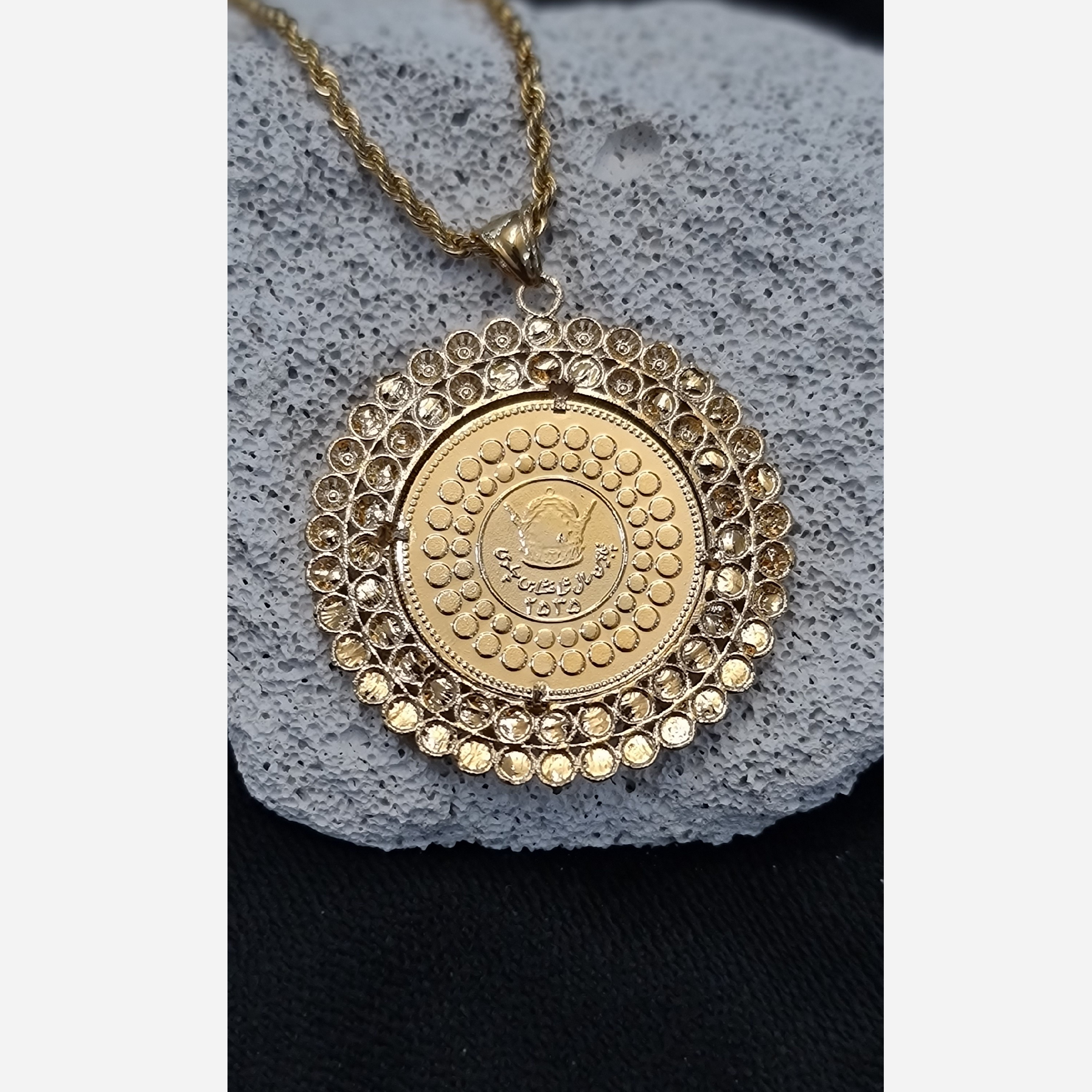 گردنبند اُنس طرح طلا مردانه