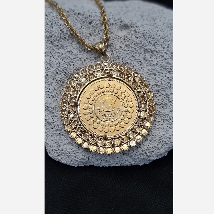 گردنبند اُنس طرح طلا مردانه