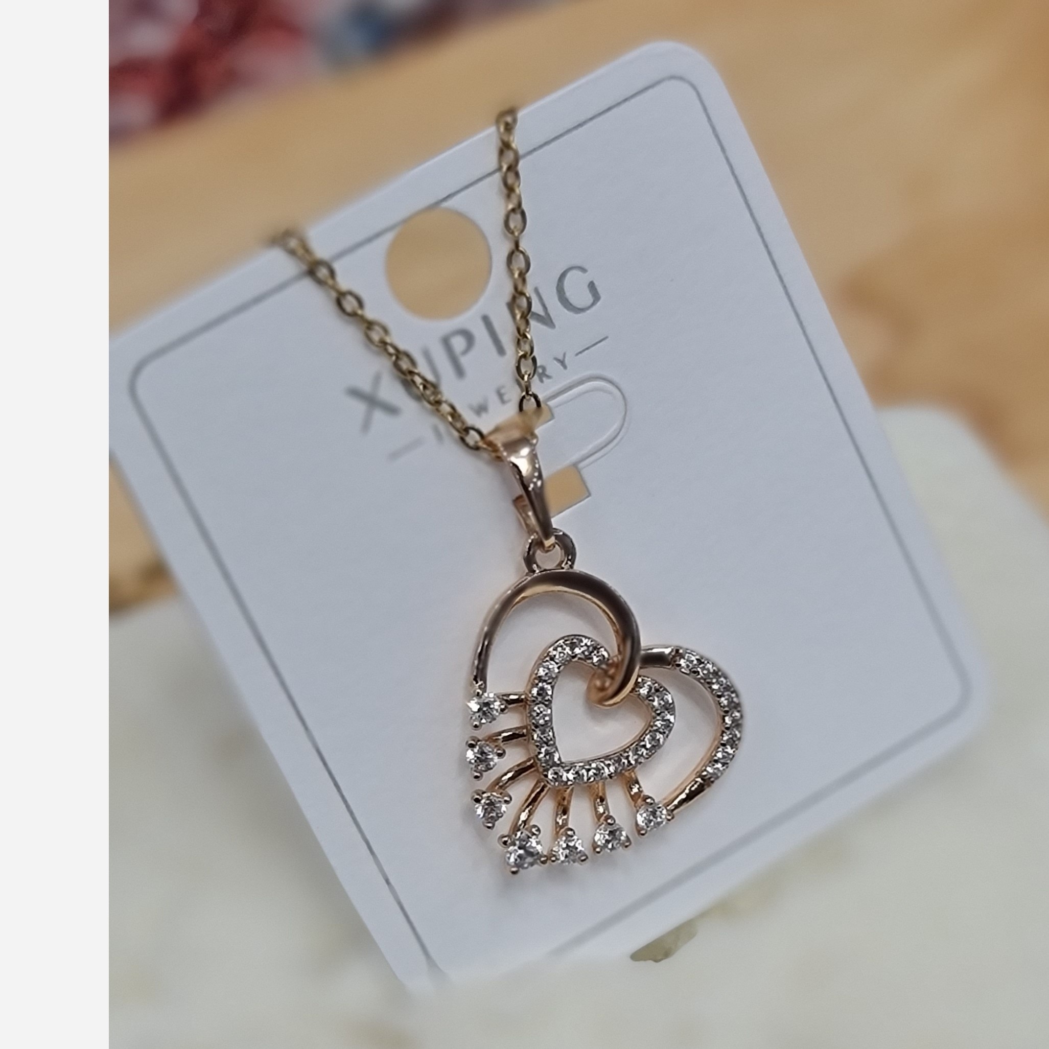 گردنبند ژوپینگ قلبی زنانه 9