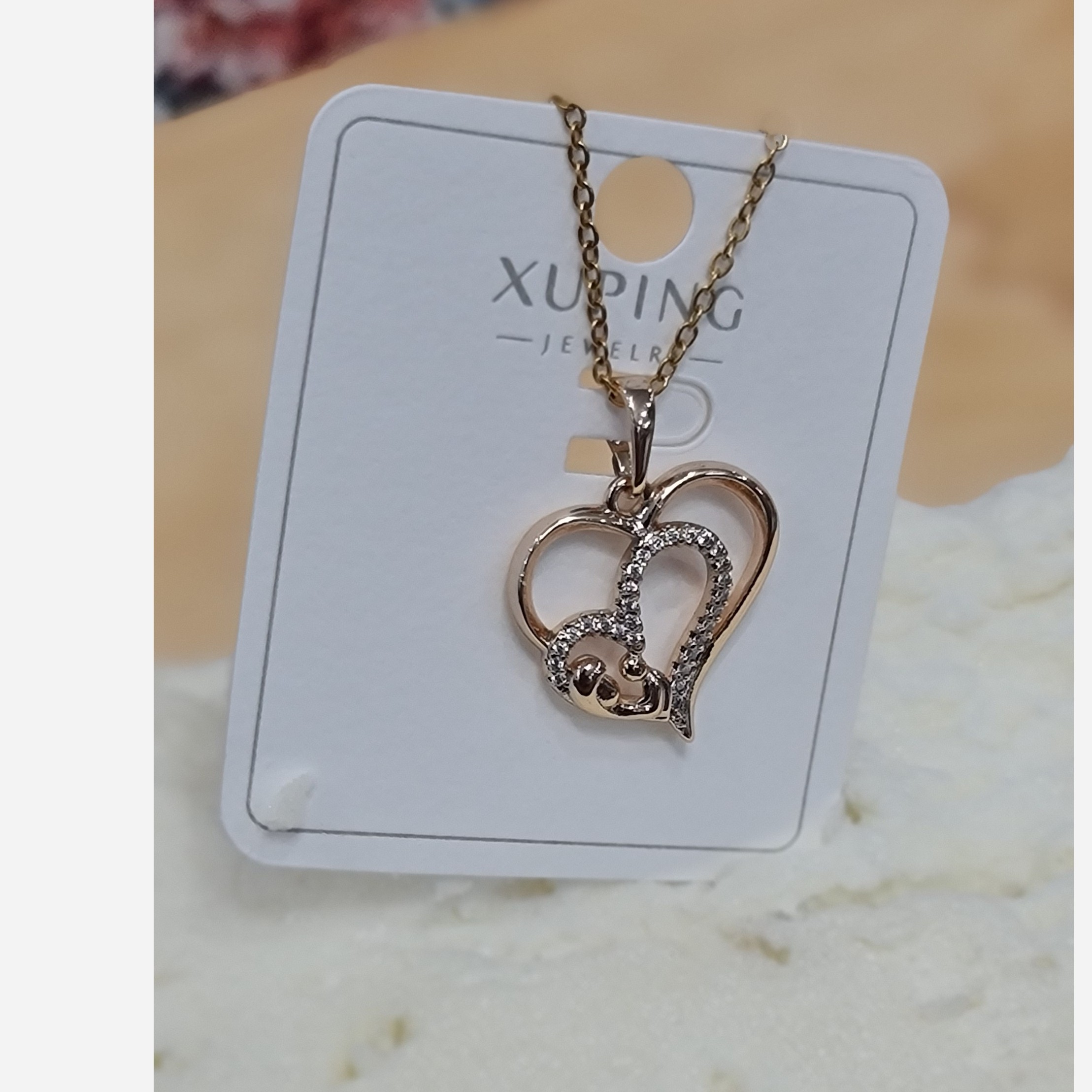گردنبند ژوپینگ قلبی زنانه 8
