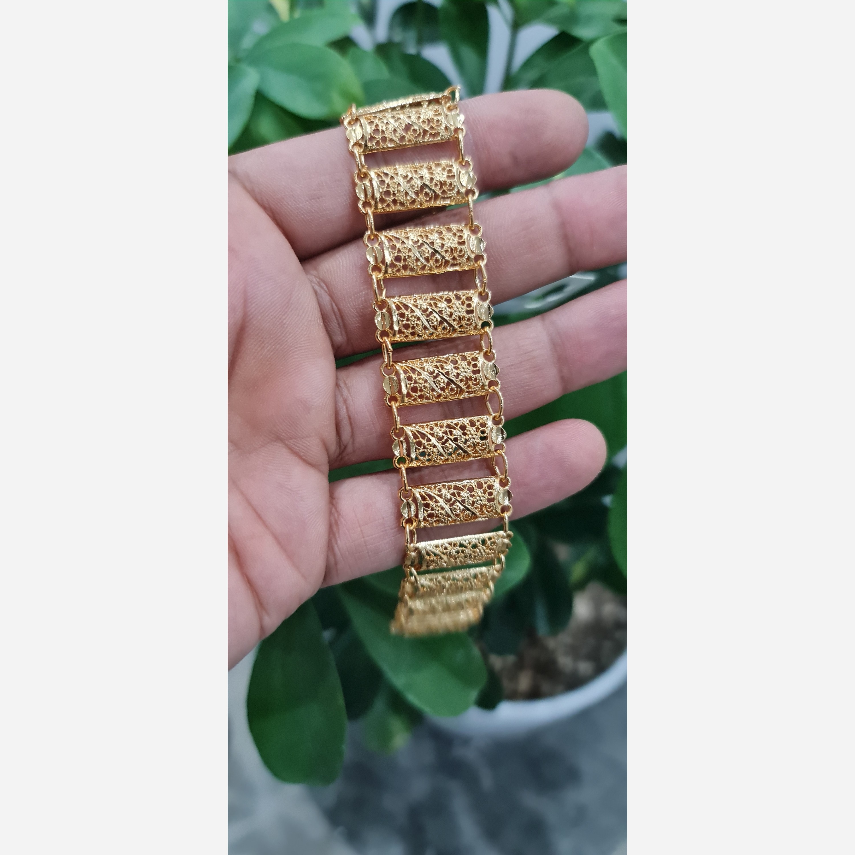 دستبند نردبانی زنانه طرح طلا 5