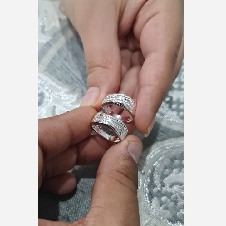 حلقه ست طرح نقره 1