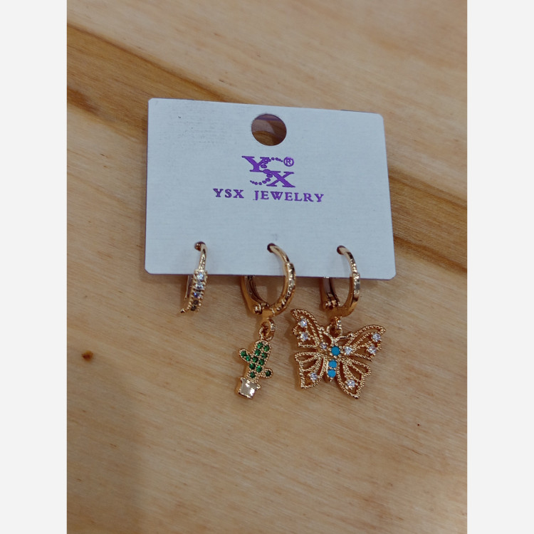 گوشواره سه عددی ysxطرح12