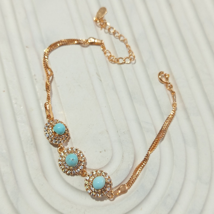 دستبند فیروزه نیشابوری اصلی زنانه3