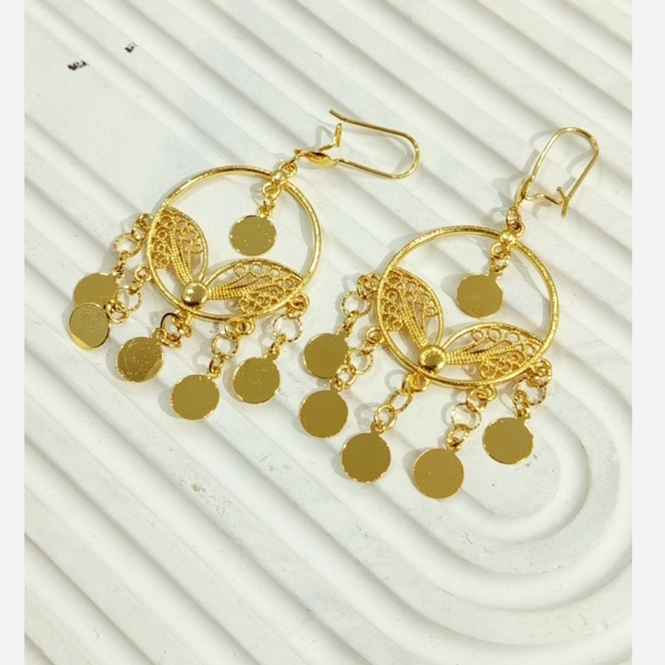 گوشواره عربی طرح طلا رنگ ثابت