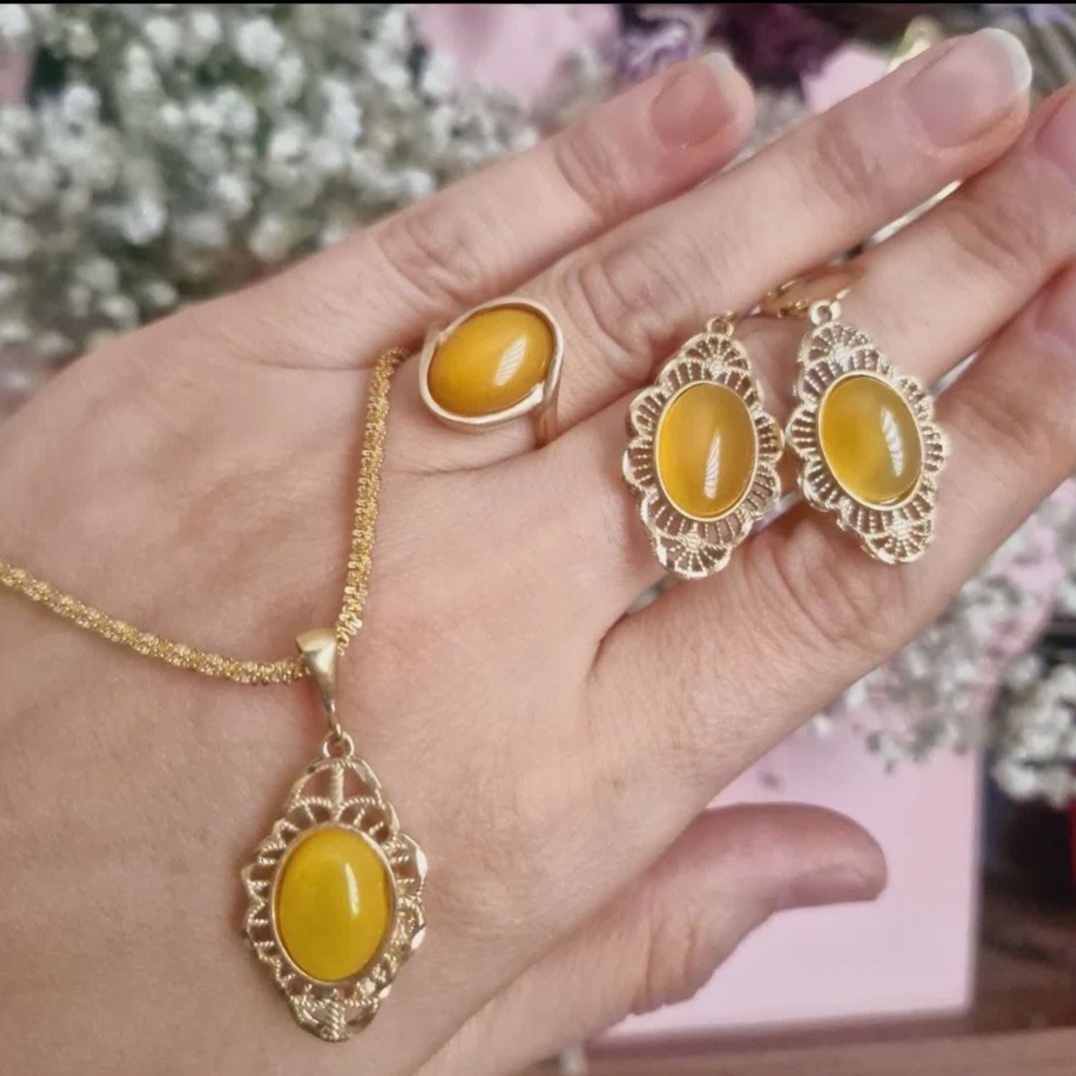 نیم ست شرف الشمس طلاروسی زنانه