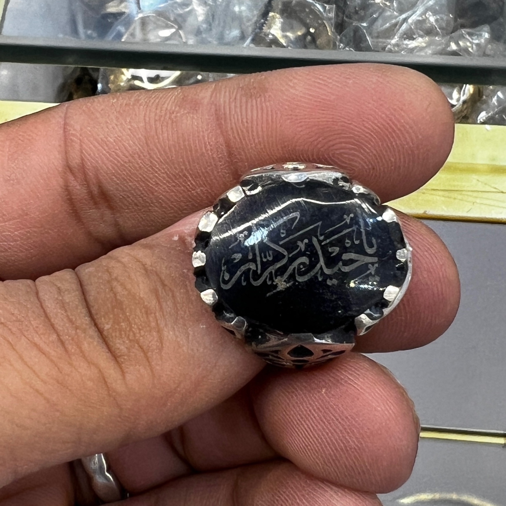 انگشتر مردانه طرح نقره