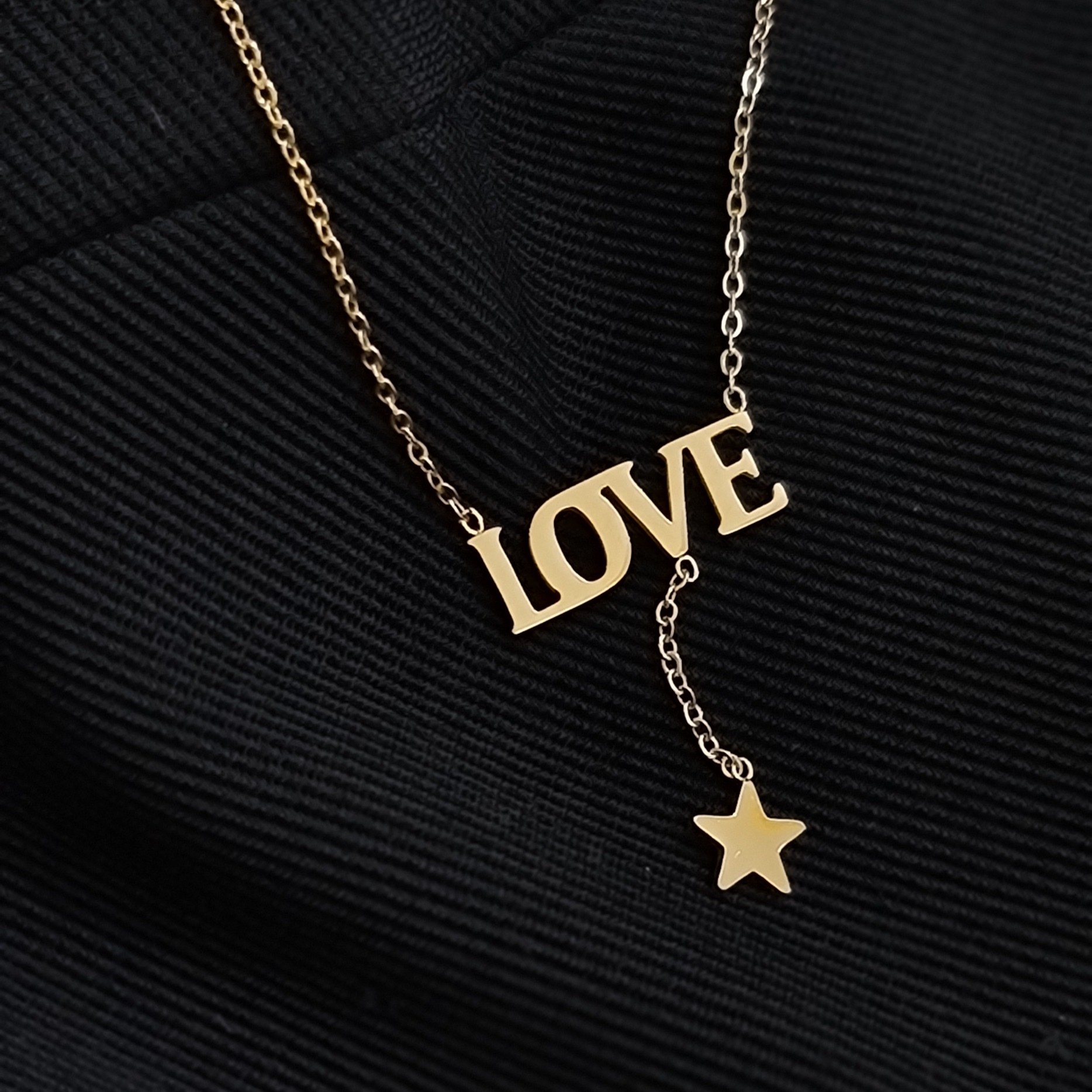 گردنبند لاو استیل،گردنبند دخترانه لاو،گردنبند Love استیل