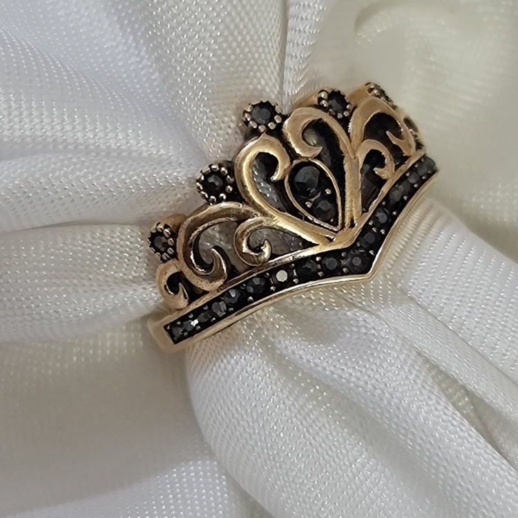 انگشتر تاج ژوپینگ سایز8،انگشتر زنانه ژوپینگ،انگشتر تاج زنانه ژوپینگ