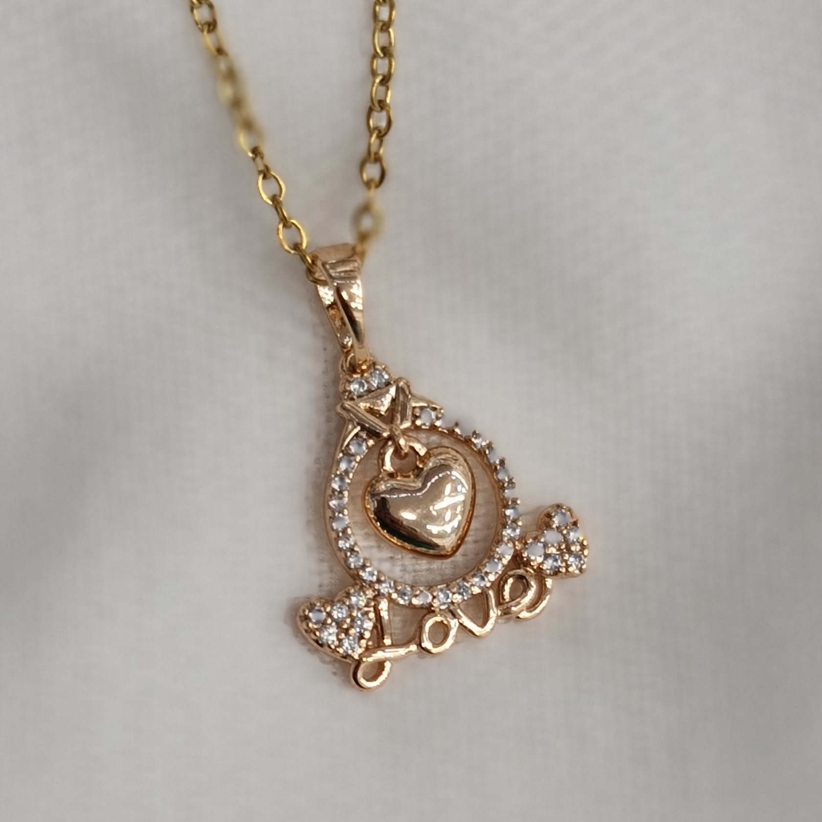 گردنبند ژوپینگ LOVE،گردنبند دخترانه ژوپینگ،گردنبند مینیمال ژوپینگ
