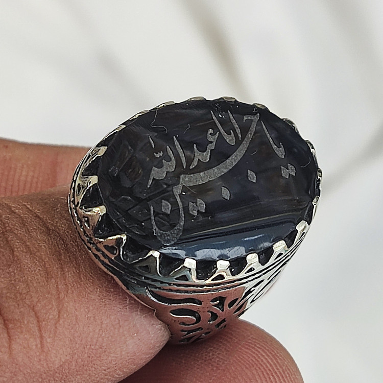 انگشتر یا اباعبدالله الحسین مردانه طرح نقره،انگشتر یا حسین مردانه،انگشتر طرح نقره مردانه،انگشتر مردانه طرح نقره