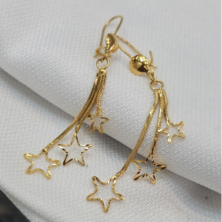 گوشواره آویز ستاره طرح طلا،گوشواره طرح طلا،گوشواره ستاره آویز