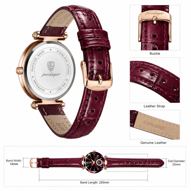 ساعت مچی عقربه ای زنانه پوداگار مدل 719 leather