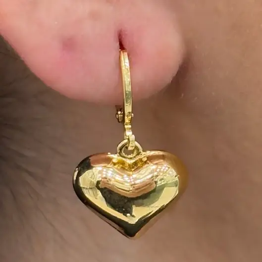گوشواره زنانه و دخترانه آبکاری نقره طرح قلب فانتری ضد حساسیت و رنگ ثابت کد agy (پس کرایه)
