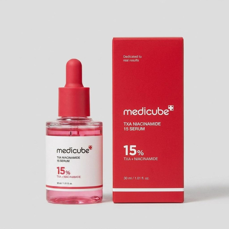 سرم روشن کننده پوست مدیکیوب مدل TXA + NIACINAMIDE 15% مناسب برای انواع پوست حجم 30 میلی لیتر