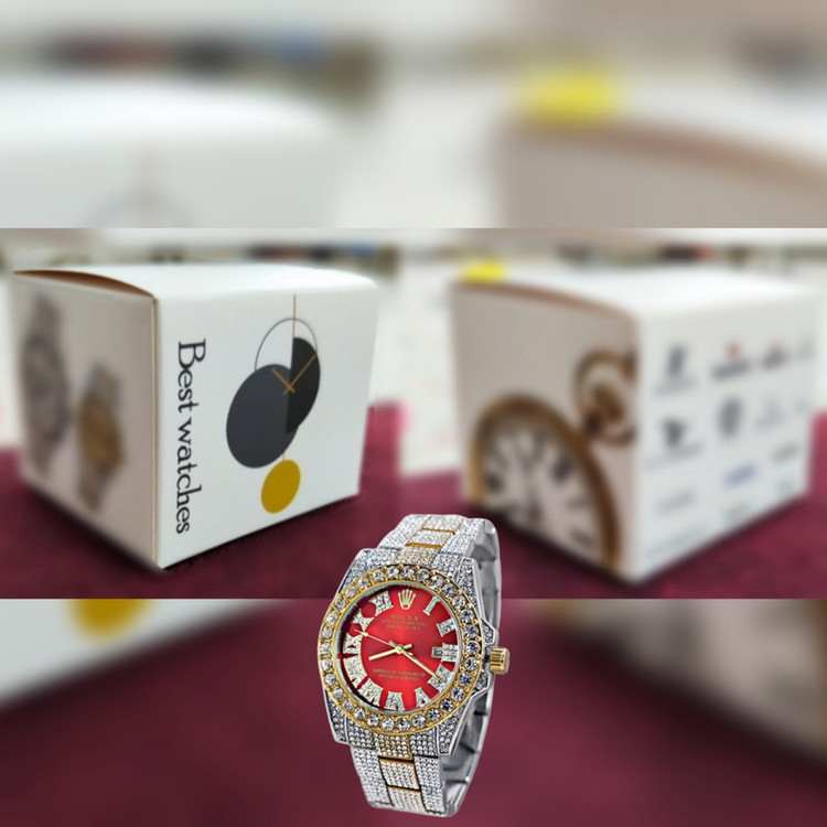 ساعت مچی عقربه ای مدل فول نگین استون کد Av-Ro-4