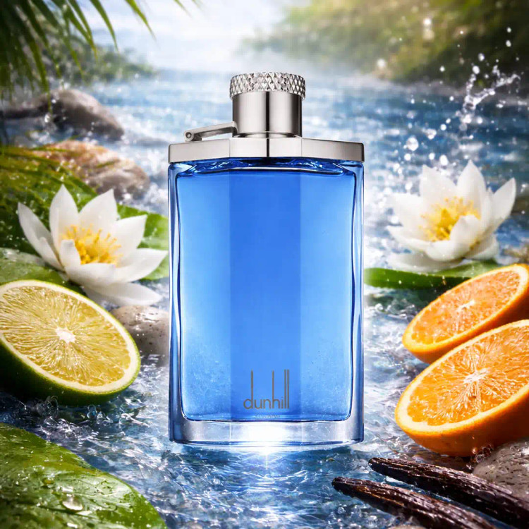 پرفیوم دانهیل آبی دیزایر خنک و ترش تابستانی مردانه (Dunhill blue desire) کیفیت original درجه 1 (پس کرایه)