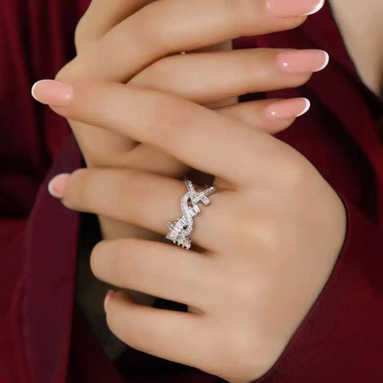 انگشتر زنانه/دخترانه فری سایز free size مدل YS جواهری جدید رنگ ثابت کد amp (پس کرایه)