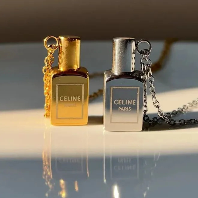 گردنبند عطر یار - ست دو نفره - یونیسکس زنانه و مردانه رنگ طلایی و نقره ای استیل رنگ ثابت (پس کرایه)