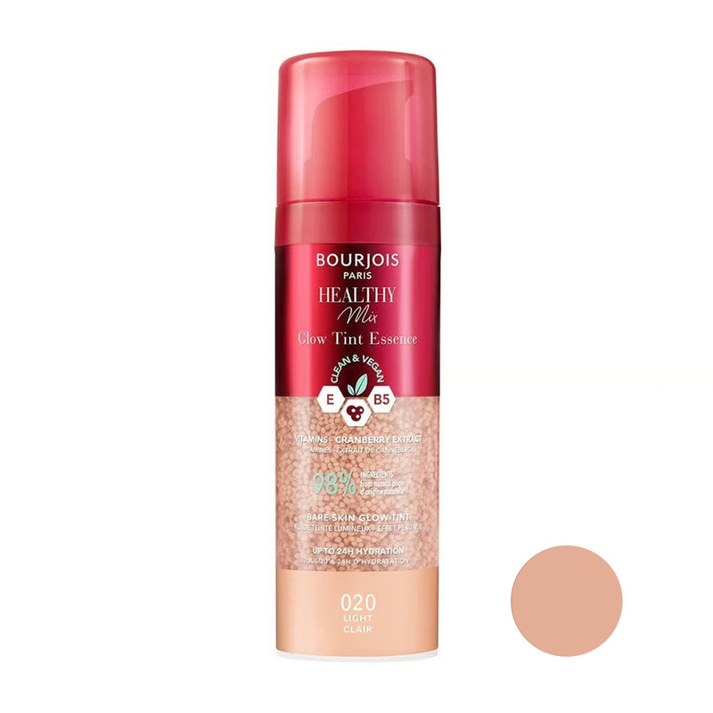 کرم پودر بورژوآ مدل Healthy Mix Glow Tint Essence شماره 020 حجم 30 میلی‌لیتر