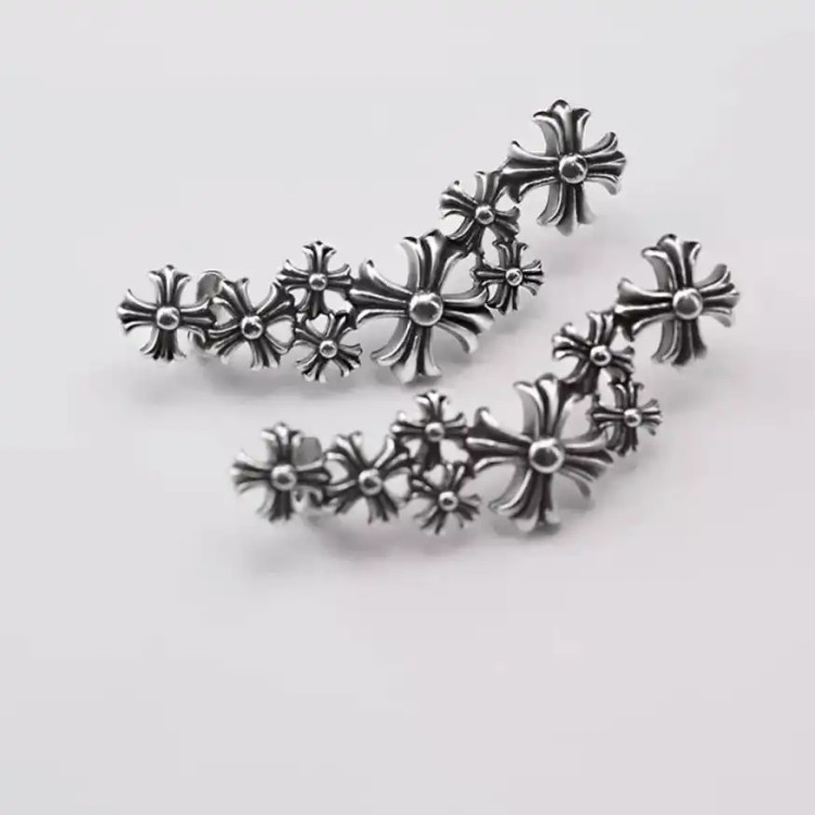 گوشواره ایرکاف طرح کروم هارتز جفتی استیل عیار 316 ضد حساسیت و رنگ ثابت کد zsf (پس کرایه)