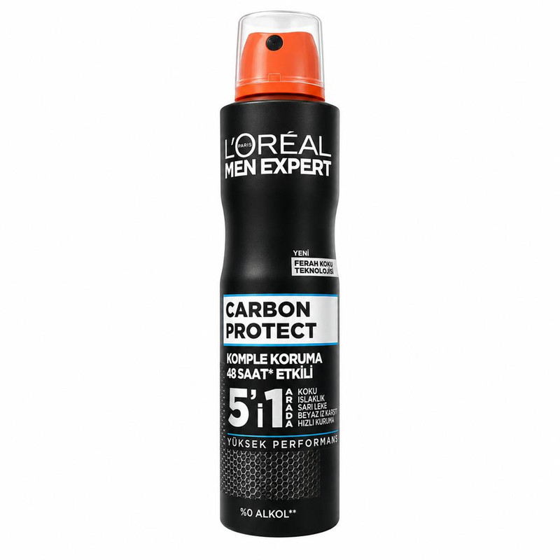 اسپری ضدتعریق مردانه لورآل مدل Carbon Protect 5IN1 حجم 250 میلیلیتر