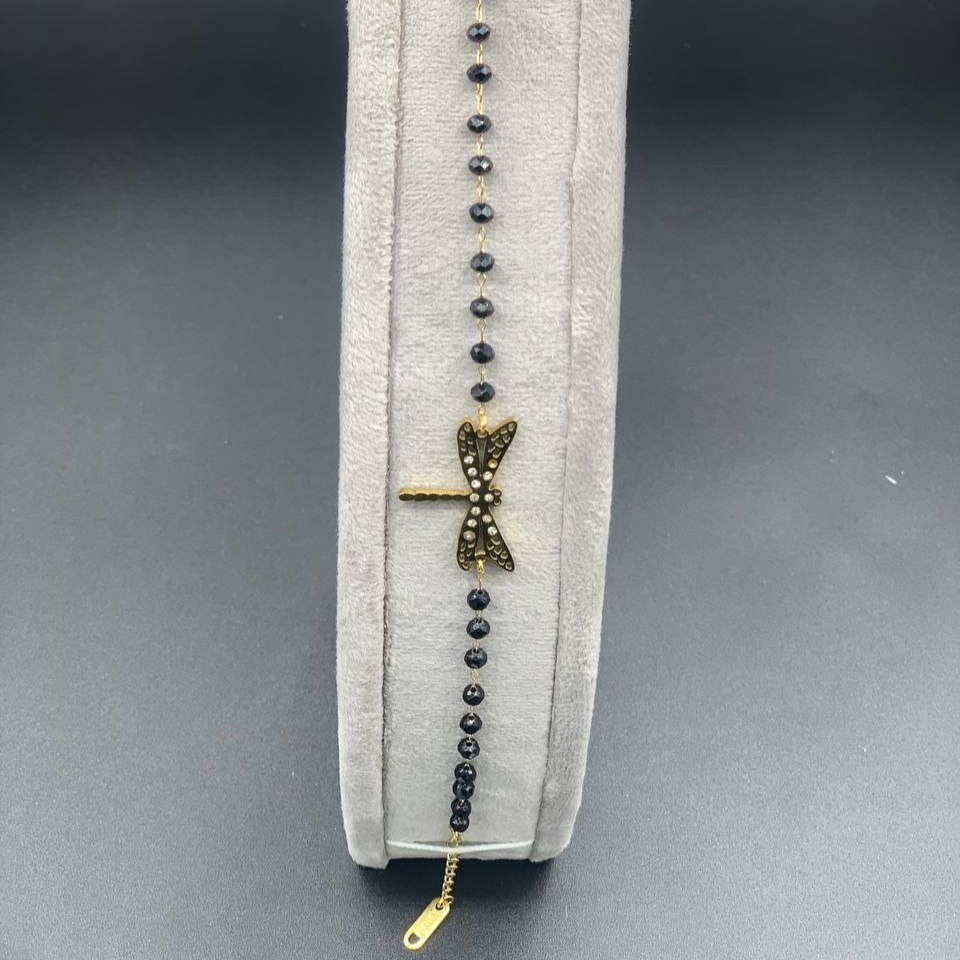 دستبند زنانه طرح گندمی رنگ ثابت با کیفیت بالا کد zel (پس کرایه)