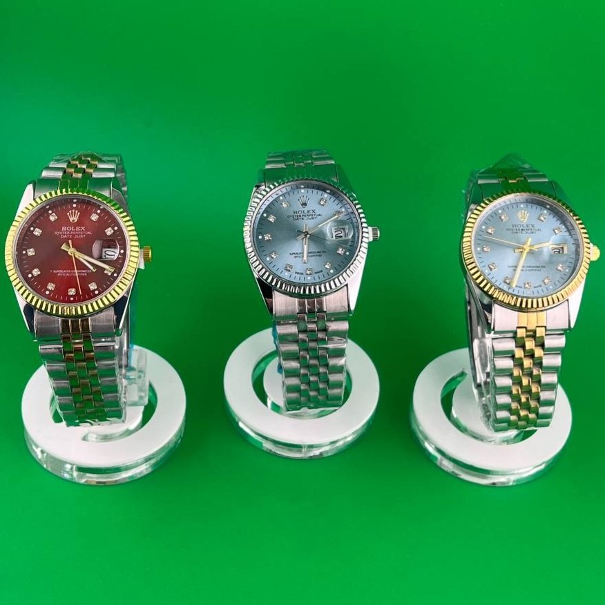 ساعت و دستبند  رولکس Rolex مردانه استیل، تاریخ دار و دارای عقربه دید در شب رنگ ثابت کد zki (پس کرایه)