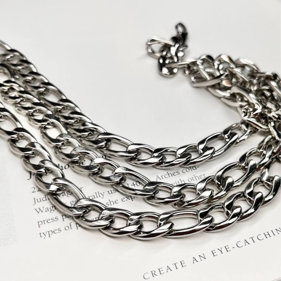 ست گردنبند  و دستبند مردانه مدل کارتیر Cartier جنس استیل عیار 316 رنگ کاملا ثابت کد ztk (پس کرایه)