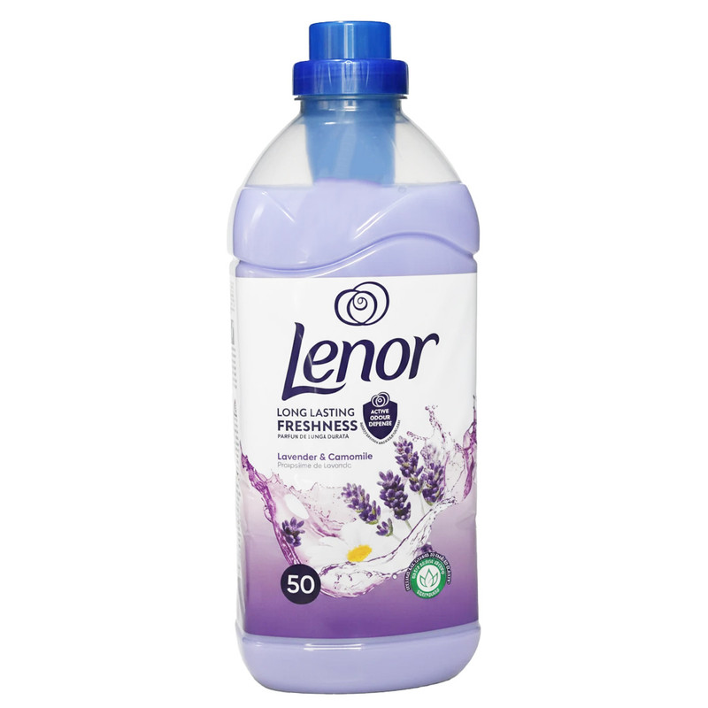 نرم کننده لباس ماشینی رنگ بنفش لنور مدل LAVENDER با رایحه اسطوخودوس مناسب برای انواع البسه حجم 1250 میلی لیتر