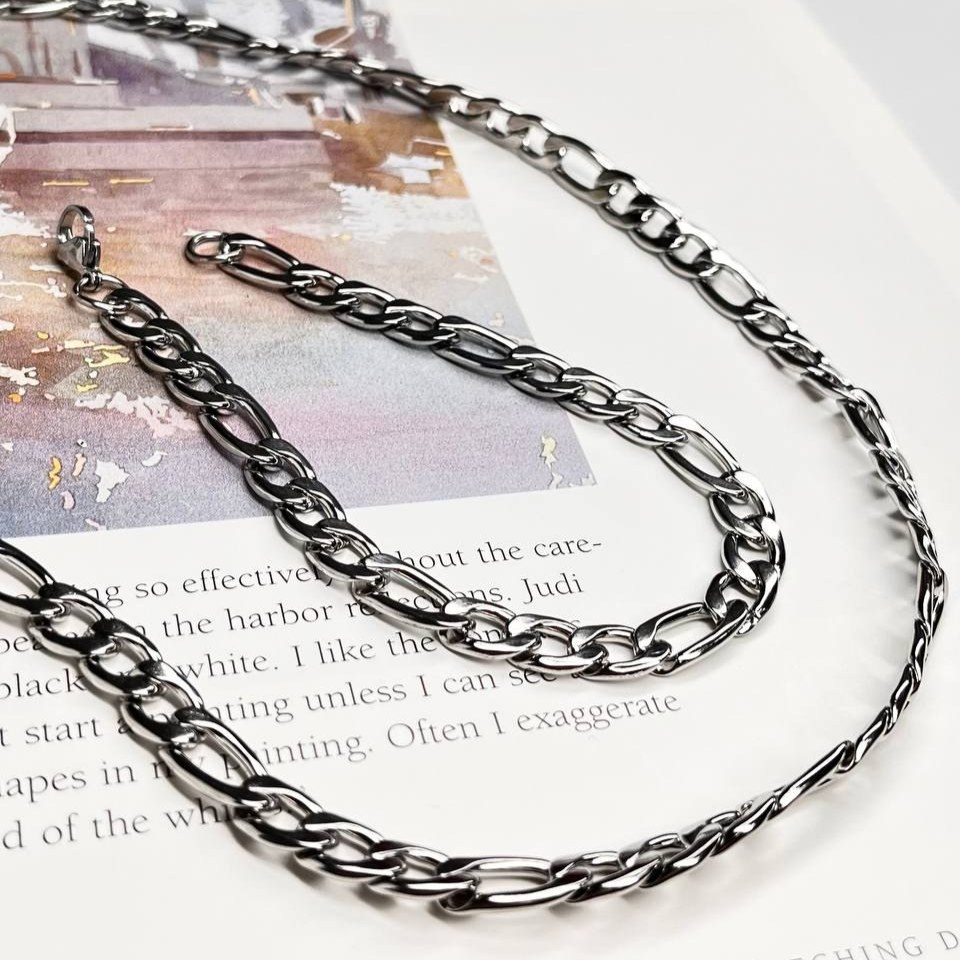 ست گردنبند و دستبند مردانه طرح  کارتیر  Cartier جنس استیل عیار 316 رنگ کاملا ثابت کد ztk (پس کرایه)