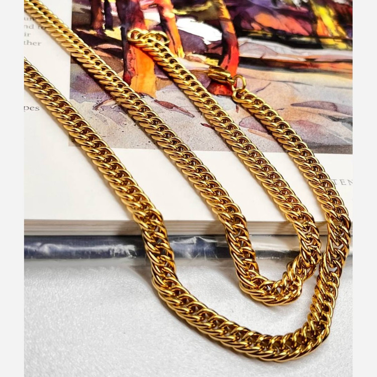 گردنبند مردانه طرح کارتیه Cartier جنس استیل عیار 316 رنگ ثابت کد ztk (پس کرایه)