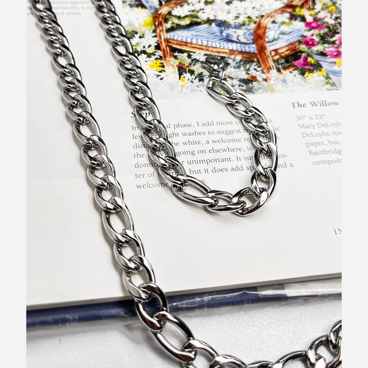 گردنبند مردانه طرح کارتیه Cartier جنس استیل عیار 316 رنگ ثابت کد ztk (پس کرایه)