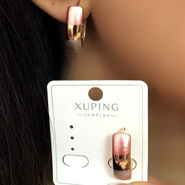 گوشواره زنانه ژوپینگ طرح حلقه ای ساده رنگ کاملا ثابت کد sm (پس کرایه)