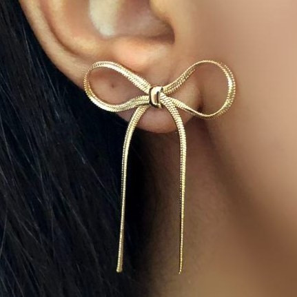 گوشواره زنانه ژوپینگ طرح چند لاین پیچی رنگ کاملا ثابت کد sm (پس کرایه)