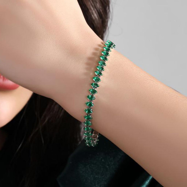 دستبند جواهری تنیسی رنگی کد mpz549132 (پس کرایه)