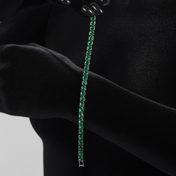 دستبند جواهری تنیسی رنگی کد mpz549132 (پس کرایه)