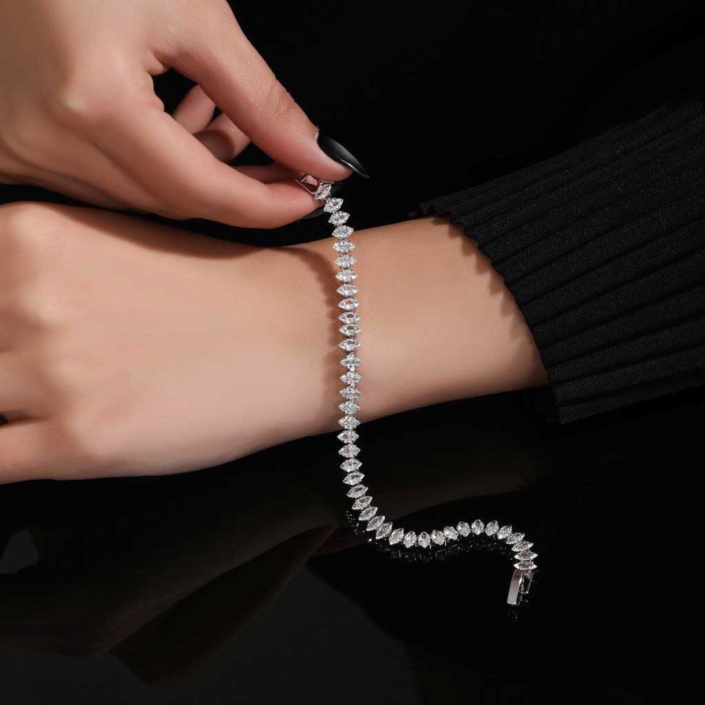 دستبند جواهری تنیسی کد zmp28465 (پس کرایه)
