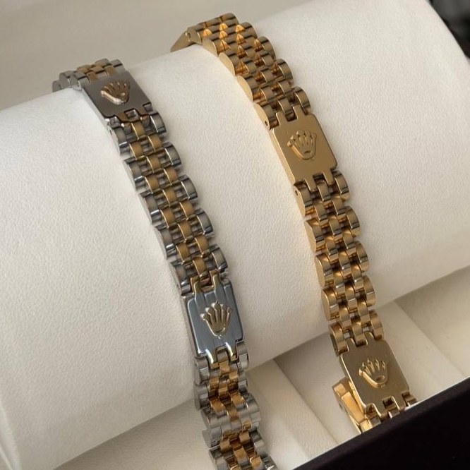 دستبند مردانه رولکس Rolex با پلاک جنس استیل عیار 316 کیفیت عالی کدsm (پس کرایه)